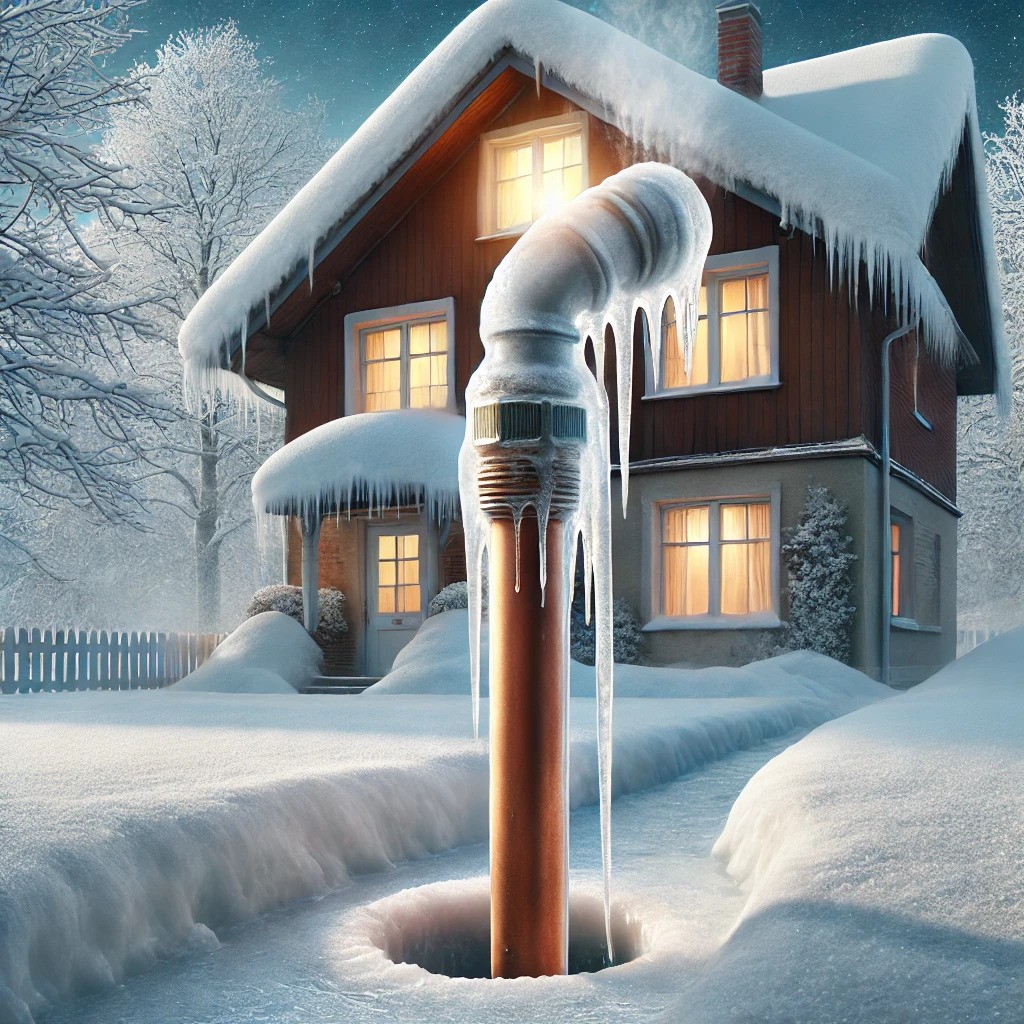 Frozen Condensate Pipe (Common in Winter)