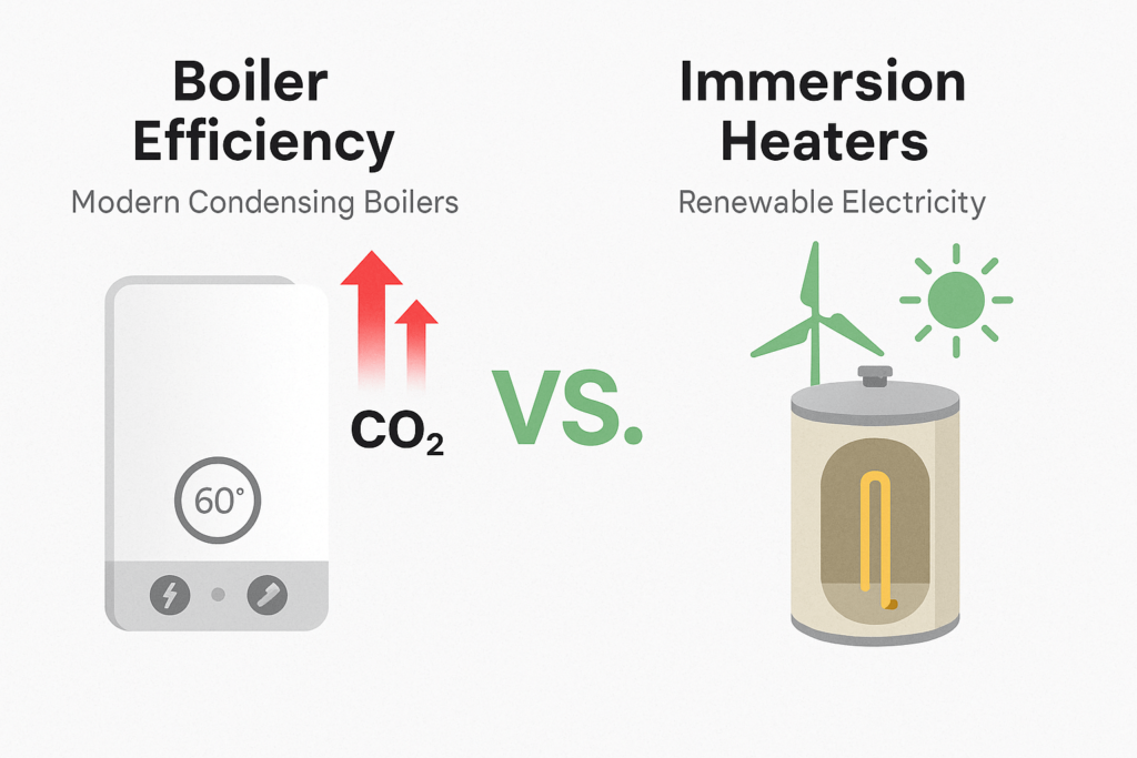 Energy Efficiency and Environmental Impact – Boiler vs Immersion Heater